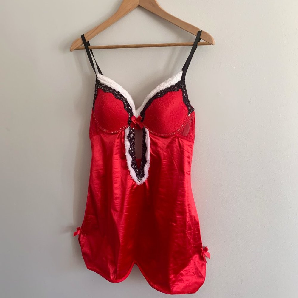 Xmas Holiday Lingerie, Retro Sparkly Negligee (Size M-L)